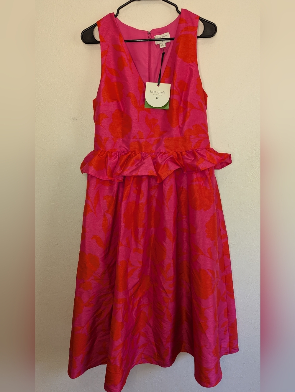 NWT Kate Spade x Target Women's Pink Floral Sleeveless Midi Dress Size 10